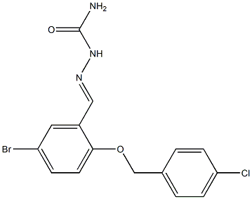 5-bromo-2-[(4-chlorobenzyl)oxy]benzaldehyde semicarbazone 结构式