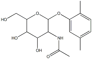 N-[2-(2,5-dimethylphenoxy)-4,5-dihydroxy-6-(hydroxymethyl)tetrahydro-2H-pyran-3-yl]acetamide 结构式