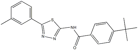 4-tert-butyl-N-[5-(3-methylphenyl)-1,3,4-thiadiazol-2-yl]benzamide 结构式