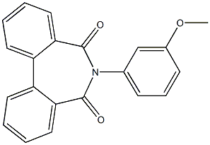 6-(3-methoxyphenyl)-5H-dibenzo[c,e]azepine-5,7(6H)-dione 结构式