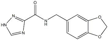 N-(1,3-benzodioxol-5-ylmethyl)-1H-1,2,4-triazole-3-carboxamide 结构式