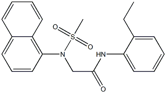 N-(2-ethylphenyl)-2-[(methylsulfonyl)(1-naphthyl)amino]acetamide 结构式