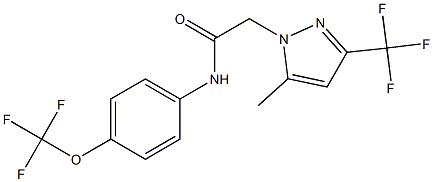 2-[5-methyl-3-(trifluoromethyl)-1H-pyrazol-1-yl]-N-[4-(trifluoromethoxy)phenyl]acetamide 结构式