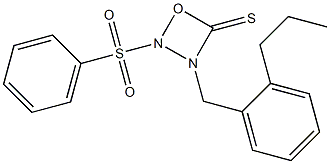 O-propyl phenyl[(phenylsulfonyl)imino]methylthiocarbamate 结构式