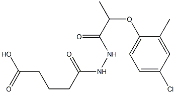 5-{2-[2-(4-chloro-2-methylphenoxy)propanoyl]hydrazino}-5-oxopentanoic acid 结构式