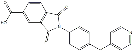 1,3-dioxo-2-[4-(4-pyridinylmethyl)phenyl]-5-isoindolinecarboxylic acid 结构式