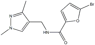 5-bromo-N-[(1,3-dimethyl-1H-pyrazol-4-yl)methyl]-2-furamide 结构式