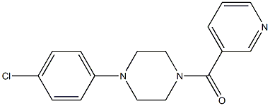 1-(4-chlorophenyl)-4-(3-pyridinylcarbonyl)piperazine 结构式