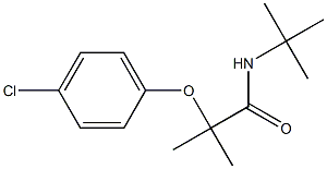 N-(tert-butyl)-2-(4-chlorophenoxy)-2-methylpropanamide 结构式