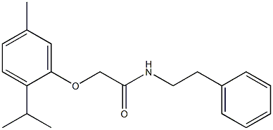 2-(2-isopropyl-5-methylphenoxy)-N-(2-phenylethyl)acetamide 结构式