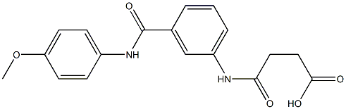 4-{3-[(4-methoxyanilino)carbonyl]anilino}-4-oxobutanoic acid 结构式