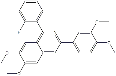 3-(3,4-dimethoxyphenyl)-1-(2-fluorophenyl)-6,7-dimethoxyisoquinoline 结构式