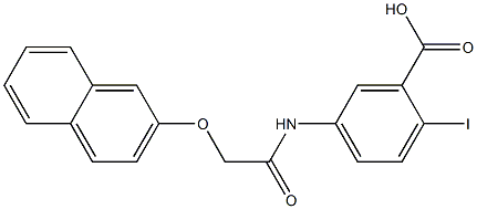 2-iodo-5-{[(2-naphthyloxy)acetyl]amino}benzoic acid 结构式