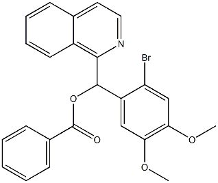 (2-bromo-4,5-dimethoxyphenyl)(1-isoquinolinyl)methyl benzoate 结构式