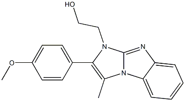 2-[2-(4-methoxyphenyl)-3-methyl-1H-imidazo[1,2-a]benzimidazol-1-yl]ethanol 结构式