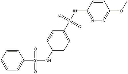 N-(6-methoxy-3-pyridazinyl)-4-[(phenylsulfonyl)amino]benzenesulfonamide 结构式