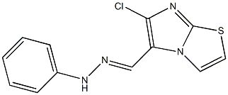 6-chloroimidazo[2,1-b][1,3]thiazole-5-carbaldehyde phenylhydrazone 结构式