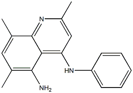 N-(5-amino-2,6,8-trimethyl-4-quinolinyl)-N-phenylamine 结构式