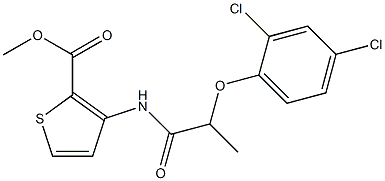 methyl 3-{[2-(2,4-dichlorophenoxy)propanoyl]amino}-2-thiophenecarboxylate 结构式