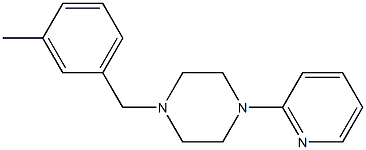 1-(3-methylbenzyl)-4-(2-pyridinyl)piperazine 结构式