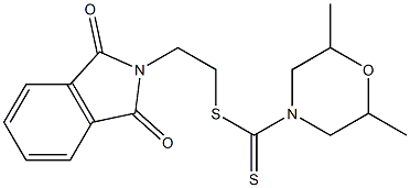 2-(1,3-dioxo-1,3-dihydro-2H-isoindol-2-yl)ethyl 2,6-dimethyl-4-morpholinecarbodithioate 结构式