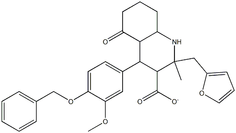 tetrahydro-2-furanylmethyl 4-[4-(benzyloxy)-3-methoxyphenyl]-2-methyl-5-oxo-1,4,5,6,7,8-hexahydro-3-quinolinecarboxylate 结构式