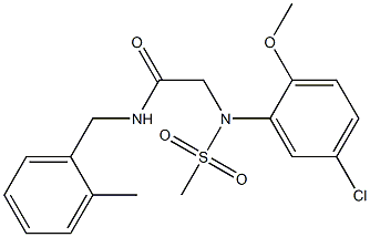 2-[5-chloro-2-methoxy(methylsulfonyl)anilino]-N-(2-methylbenzyl)acetamide 结构式