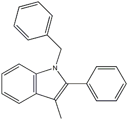 1-benzyl-3-methyl-2-phenyl-1H-indole 结构式