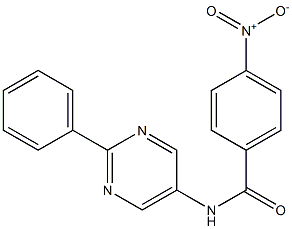 4-nitro-N-(2-phenyl-5-pyrimidinyl)benzamide 结构式