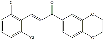 3-(2,6-dichlorophenyl)-1-(2,3-dihydro-1,4-benzodioxin-6-yl)-2-propen-1-one 结构式