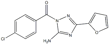 1-(4-chlorobenzoyl)-3-(2-furyl)-1H-1,2,4-triazol-5-ylamine 结构式