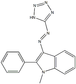 1-methyl-2-phenyl-3-(1H-tetraazol-5-yldiazenyl)-1H-indole 结构式