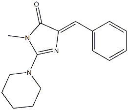 5-benzylidene-3-methyl-2-(1-piperidinyl)-3,5-dihydro-4H-imidazol-4-one 结构式