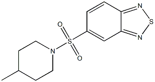 5-[(4-methyl-1-piperidinyl)sulfonyl]-2,1,3-benzothiadiazole 结构式