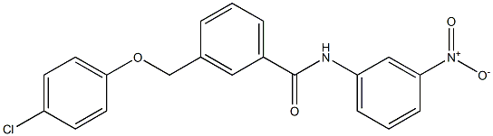 3-[(4-chlorophenoxy)methyl]-N-{3-nitrophenyl}benzamide 结构式