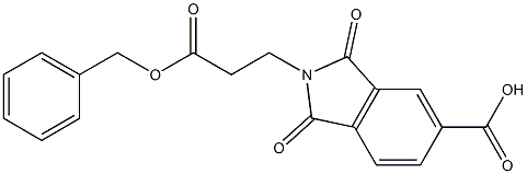 2-[3-(benzyloxy)-3-oxopropyl]-1,3-dioxo-5-isoindolinecarboxylic acid 结构式