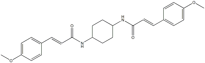 3-(4-methoxyphenyl)-N-(4-{[3-(4-methoxyphenyl)acryloyl]amino}cyclohexyl)acrylamide 结构式