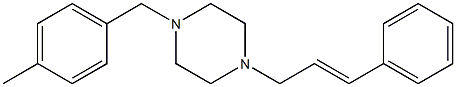 1-cinnamyl-4-(4-methylbenzyl)piperazine 结构式