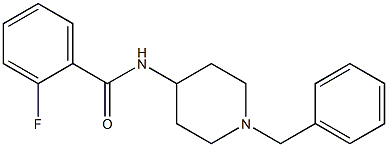 N-(1-benzylpiperidin-4-yl)-2-fluorobenzamide 结构式