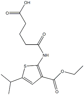 5-{[3-(ethoxycarbonyl)-5-isopropyl-2-thienyl]amino}-5-oxopentanoic acid 结构式