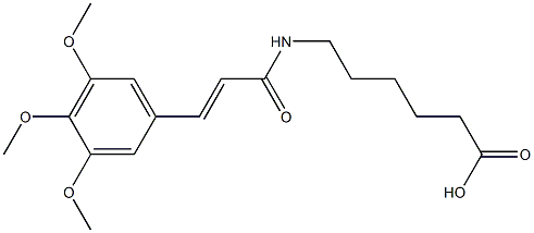 6-{[3-(3,4,5-trimethoxyphenyl)acryloyl]amino}hexanoic acid 结构式