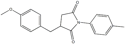 3-(4-methoxybenzyl)-1-(4-methylphenyl)pyrrolidine-2,5-dione 结构式