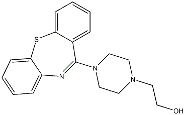 2-(4-Dibenzo[b,f]-[1,4]-thiazepine-11-yl-1-piperazineyl)ethanol. 结构式