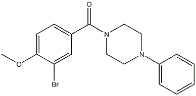 (3-bromo-4-methoxyphenyl)(4-phenyl-1-piperazinyl)methanone 结构式