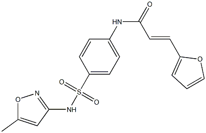 (E)-3-(2-furyl)-N-(4-{[(5-methyl-3-isoxazolyl)amino]sulfonyl}phenyl)-2-propenamide 结构式