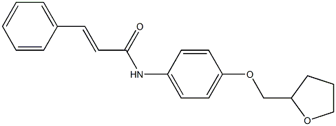 (E)-3-phenyl-N-[4-(tetrahydro-2-furanylmethoxy)phenyl]-2-propenamide 结构式