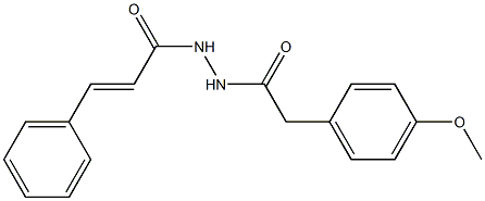 (E)-N'-[2-(4-methoxyphenyl)acetyl]-3-phenyl-2-propenohydrazide 结构式