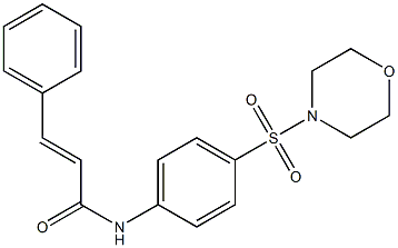 (E)-N-[4-(4-morpholinylsulfonyl)phenyl]-3-phenyl-2-propenamide 结构式
