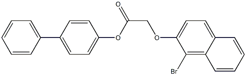 [1,1'-biphenyl]-4-yl 2-[(1-bromo-2-naphthyl)oxy]acetate 结构式