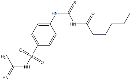 {[amino(imino)methyl]amino}(4-{[(hexanoylamino)carbothioyl]amino}phenyl)dioxo-lambda~6~-sulfane 结构式